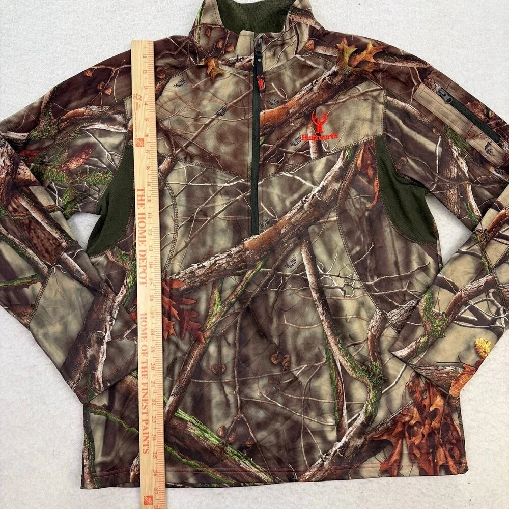 Huntworth Men's Camouflage Oak 1/4 Zip Long Sleeve Jacket Size Medium